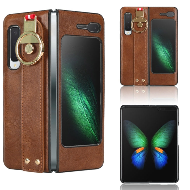 Wristband Leather Back Phone Case, For Samsung Galaxy Z Flip5, For Samsung Galaxy Z Flip3 5G, For Samsung Galaxy Z Fold3 5G, For Samsung Galaxy Z Fold2 5G, For Samsung Galaxy Fold 5G /W20