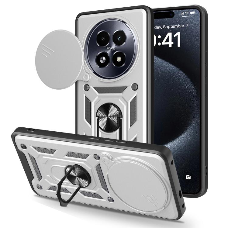 Sliding Camera Cover Design TPU+PC Phone Case, For Realme 15T 5G, For Realme C71 4G, For Realme Neo7x / P3 5G, For Realme P3 Pro 5G, For Realme C75 4G / 14x 5G Global, For Realme 13+ 5G
