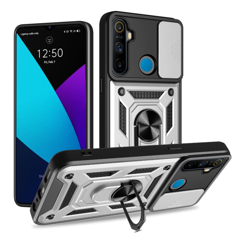 Sliding Camera Cover Design TPU+PC Phone Case, For Realme 5 Pro, For Realme 5