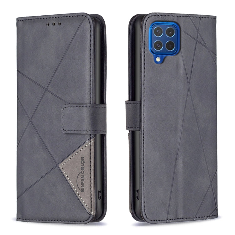 Magnetic Buckle Rhombus Texture Leather Phone Case, For Samsung Galaxy A05, For Samsung Galaxy A05s, For Samsung Galaxy M34 5G, For Samsung Galaxy A25 5G, For Samsung Galaxy S23 FE 5G, For Samsung Galaxy M62/F62