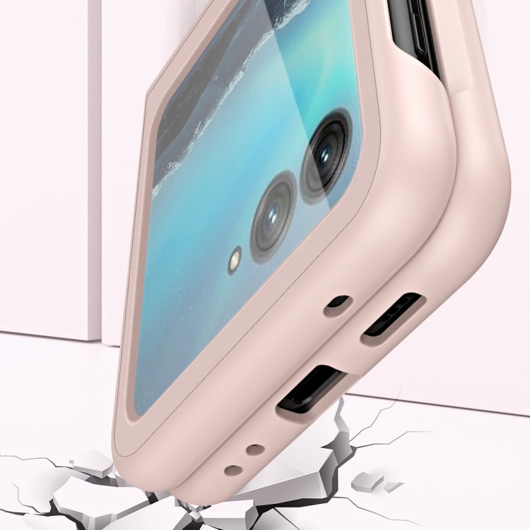 Hand Strap Type Leather Phone Case, For Motorola Razr 40 Ultra