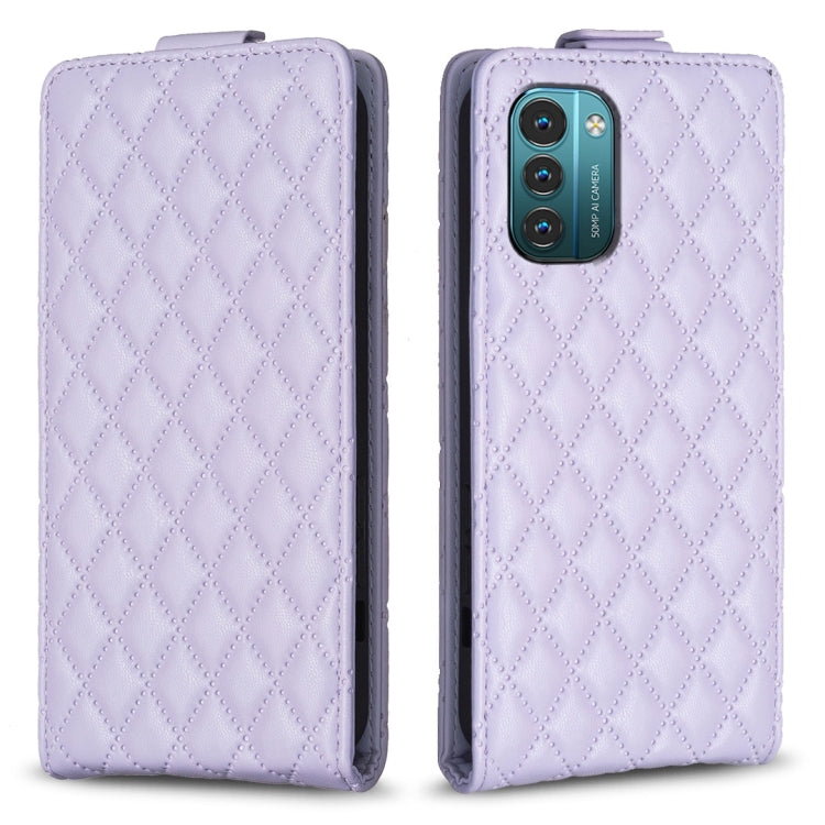 Diamond Lattice Vertical Flip Leather Phone Case, For Nokia G21 / G11