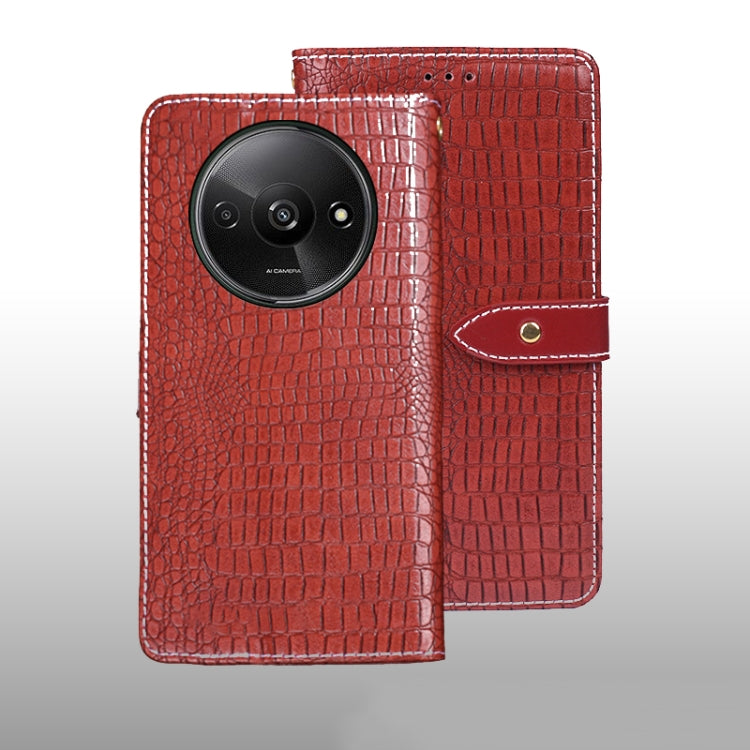 idewei Crocodile Texture Leather Phone Case, For Xiaomi Redmi A3 4G, For Xiaomi Redmi Note 13 Pro 4G, For Xiaomi Redmi Note 13 4G Global, For Xiaomi Poco X6 Pro 5G, For Xiaomi Poco X6 5G, For Xiaomi Redmi Note 13 5G, For Xiaomi Redmi Note 13 Pro+ 5G