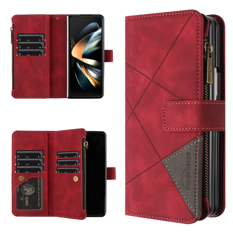 Rhombus Texture Zipper Wallet Leather Phone Case, For Galaxy Z Fold8 5G, For Galaxy Z Fold8 Ultra 5G, For Samsung Galaxy Z Fold7, For Samsung Galaxy Z Fold6, For Samsung Galaxy Z Fold5, For Samsung Galaxy Z Fold4, For Samsung Galaxy Z Fold3