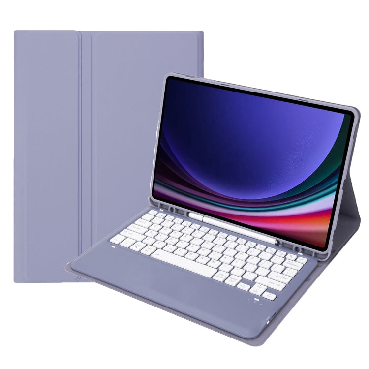A810B Pen Slot Detachable Bluetooth Keyboard Leather Tablet Case, For Samsung Galaxy Tab S10+, For Samsung Galaxy Tab S9+ / S9 FE+