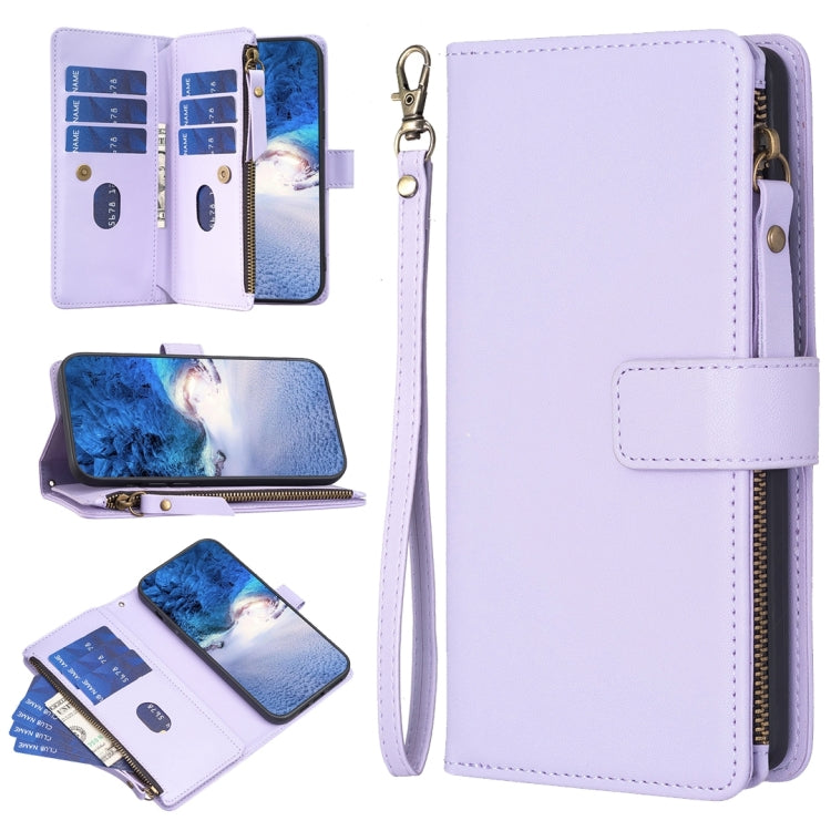 9 Card Slots Zipper Wallet Leather Flip Phone Case, For OPPO A58 4G, For OPPO A78 4G, For OPPO A78 5G, For OPPO A98 5G