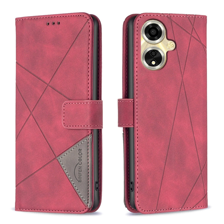 Magnetic Buckle Rhombus Texture Leather Phone Case, For OPPO A38 4G, For OPPO A58 4G, For OPPO A78 4G, For OPPO A78 5G, For OPPO A98 5G, For OPPO A79 5G, For OPPO A59 5G