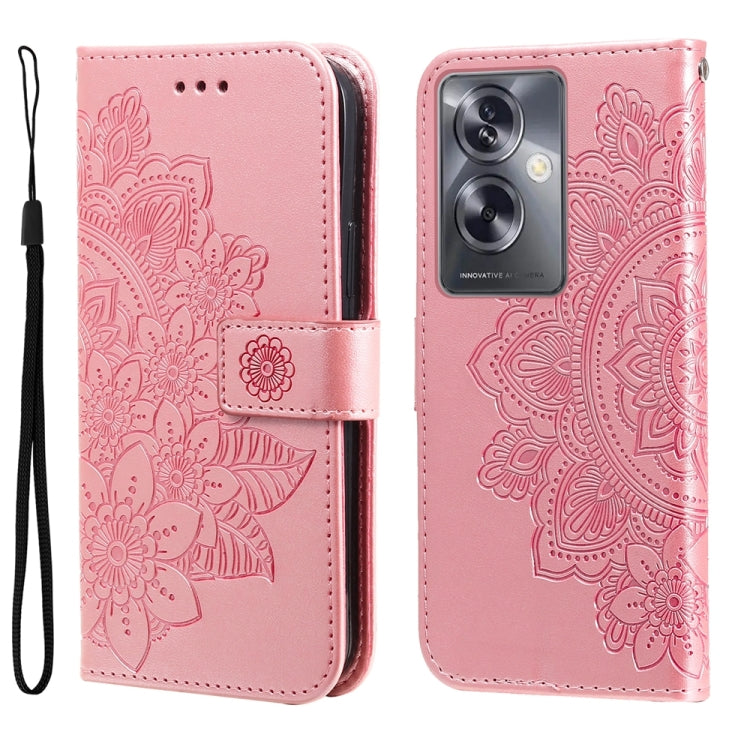 Seven-petal Flowers Embossing Leather Phone Case, For OPPO A58 4G, For OPPO Reno10 5G / Reno10 Pro 5G Global, For OPPO A78 4G, For OPPO Find X8 Pro, For OPPO A79 5G
