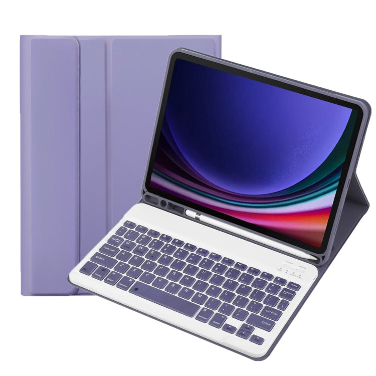 A710B Candy Color TPU Bluetooth Keyboard Leather Tablet Case with Pen Holder, For Samsung Galaxy Tab S9 FE / S10 FE, For Samsung Galaxy Tab S9 (A710B)