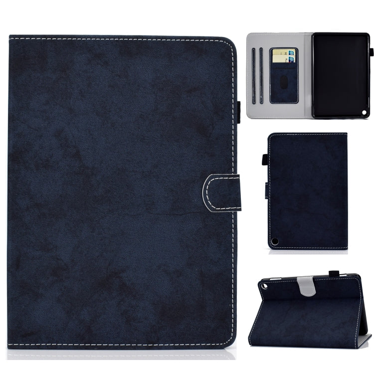 For Amazon Kindle Fire HD 8 (2020) Marble Style Cloth Texture Tablet PC Protective Leather Case with Bracket & Card Slot & Pen Slot & Anti Skid Strip & Wake-up / Sleep Function, For Amazon Kindle Fire HD 8 (2020)