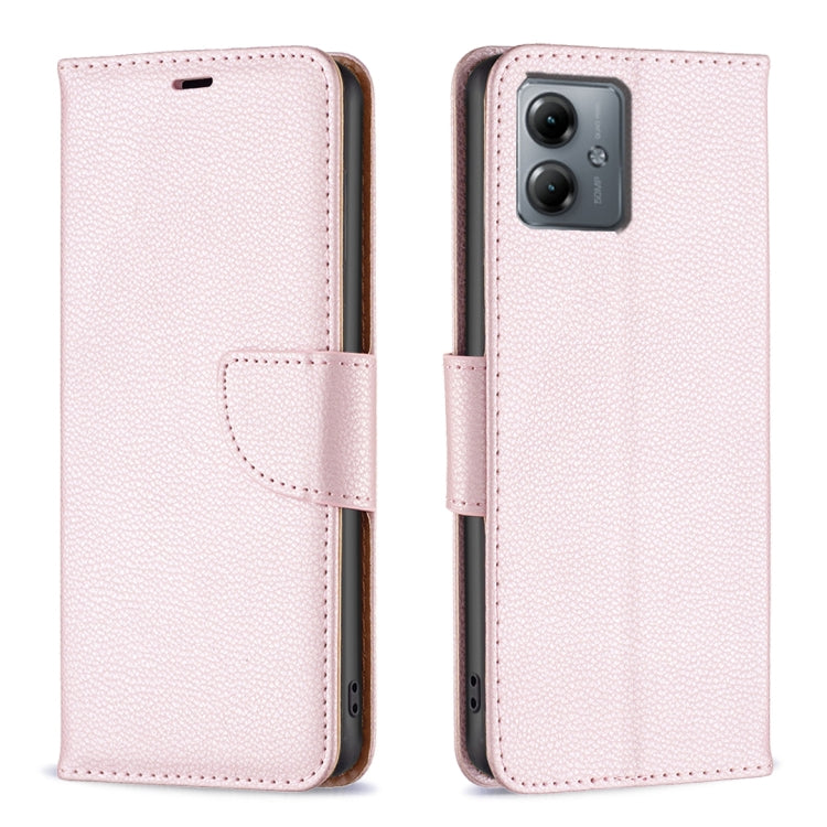 Litchi Texture Pure Color Flip Leather Phone Case, For Motorola Moto G14 4G