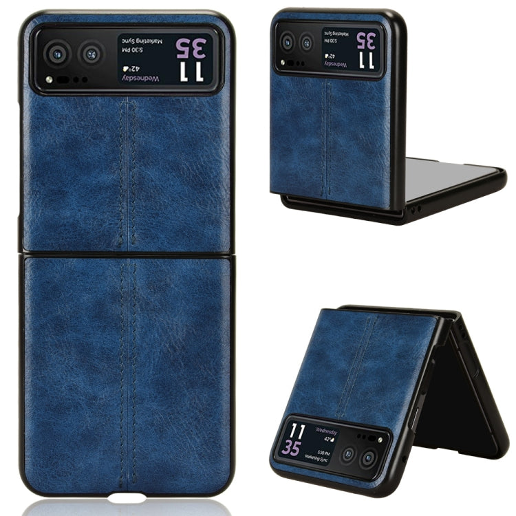 Cow Pattern Sewing Back Cover Phone Case, For Motorola Razr 50 Ultra, For Motorola Razr 50, For Motorola Moto Razr 40