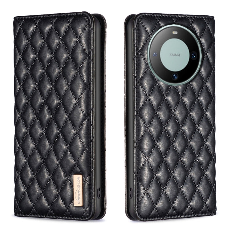 Diamond Lattice Magnetic Leather Flip Phone Case, For Huawei Mate 60 Pro/Mate 60 Pro+, For Huawei Mate 60