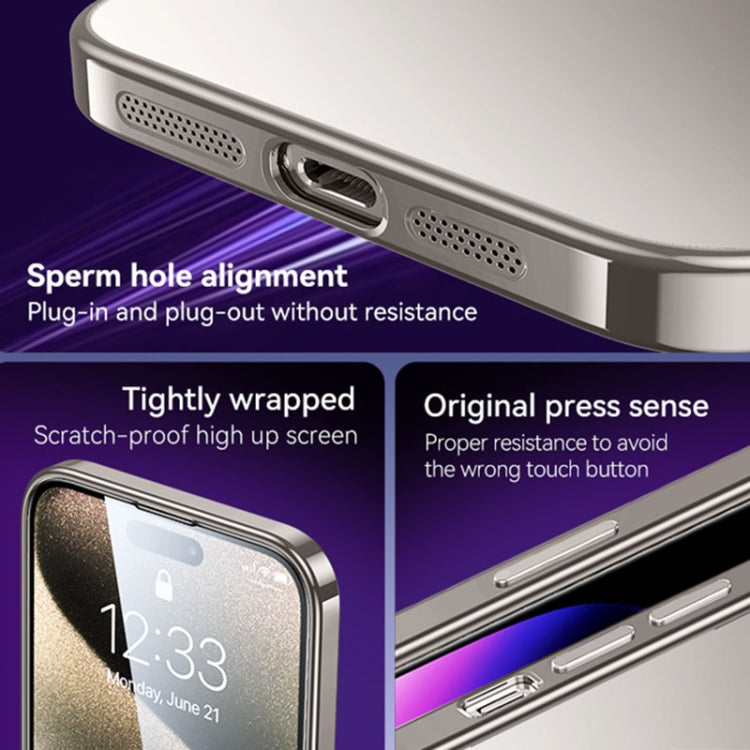 SULADA Electroplating Frosted TPU Phone Case, For iPhone 15 Pro Max, For iPhone 15 Pro, For iPhone 15 Plus, For iPhone 15
