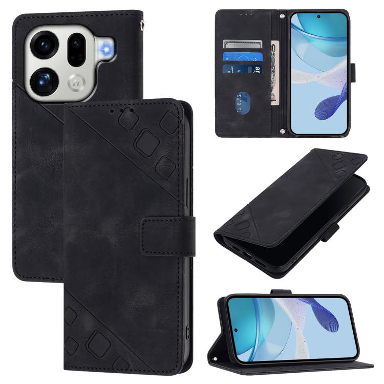 Skin-feel Embossed Leather Phone Case, For OPPO Reno16 F / Reno16 FS 5G, For OPPO Reno16 / Reno16 Pro 5G Global, For OPPO Find X9s Pro 5G, For OPPO Find X9 Ultra, For OPPO A6s Pro 4G, For OPPO Find X9, For OPPO A6 GT 5G, For OPPO Find X9 Pro