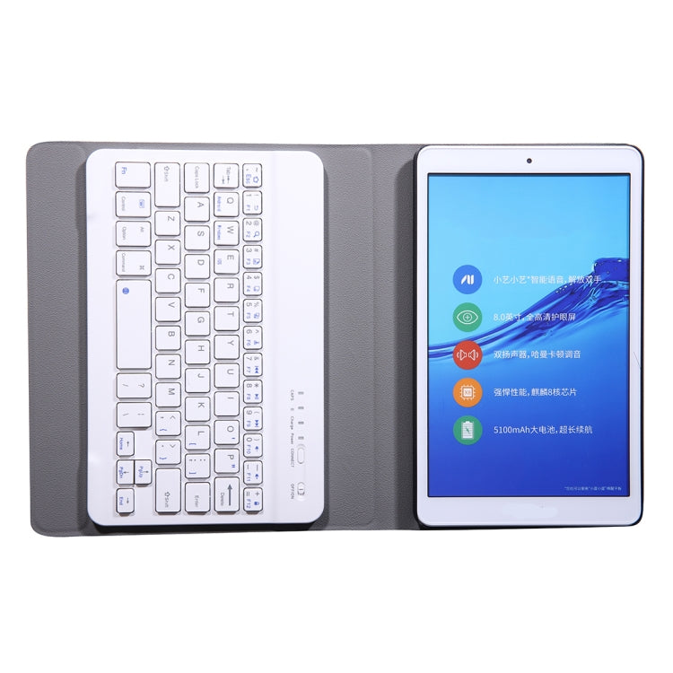 A0T8 For Huawei MatePad T8 8 inch ABS Ultra-thin Detachable Bluetooth Keyboard Leather Case with Bracket