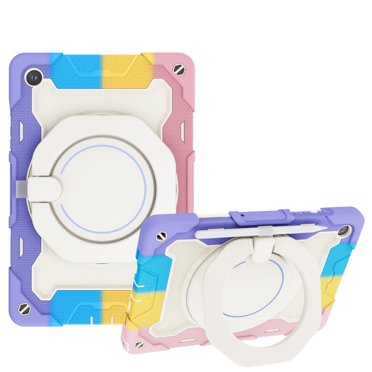 Armor Portable Rotating Ring Holder Silicone Tablet Case, For Samsung Galaxy Tab A11+ / A9+, For Samsung Galaxy Tab A11 / A9, For Samsung Galaxy Tab S10 Lite / S10 FE, For Samsung Galaxy Tab S11 Ultra, For Samsung Galaxy Tab S10 FE+