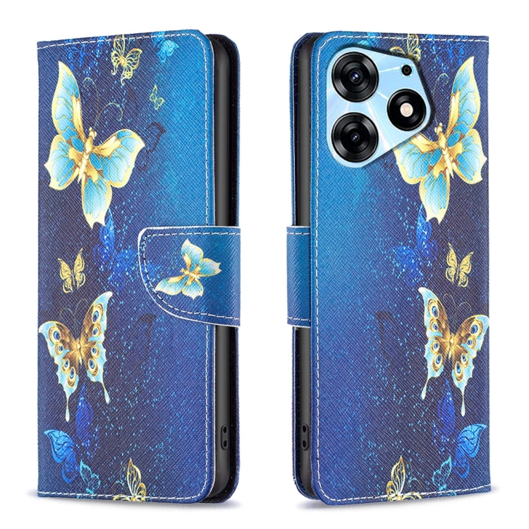 Colored Drawing Pattern Leather Phone Case, For Tecno Spark 10 Pro