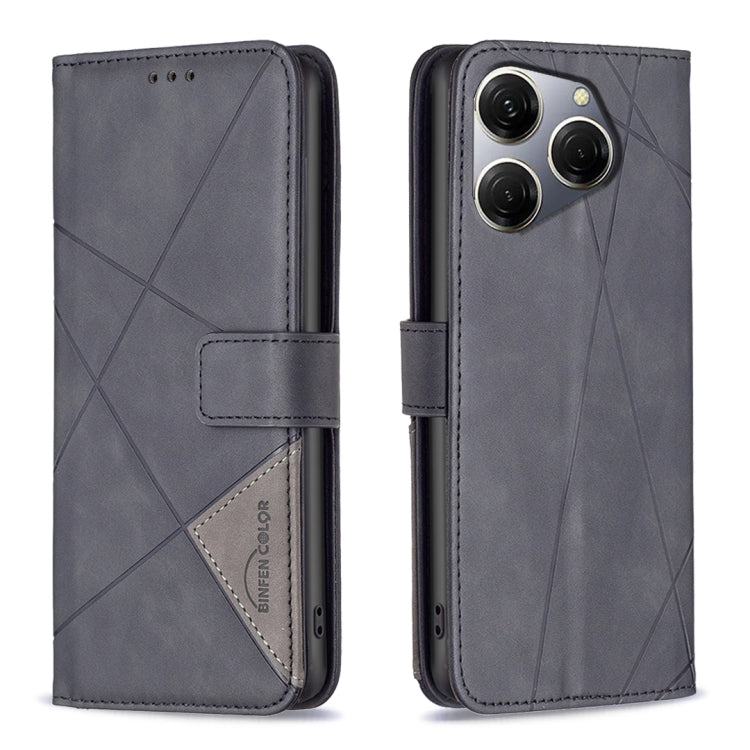 Magnetic Buckle Rhombus Texture Leather Phone Case, For Tecno Spark 30 4G, For Tecno Spark 30C, For Tecno Spark Go 1 / Pop 9, For Tecno Spark 20 Pro 5G, For Tecno Pova 6 Neo, For Tecno Pova 6/6 Pro 5G, For Tecno Camon 30 Premier 5G, For Tecno Spark 20 Pro