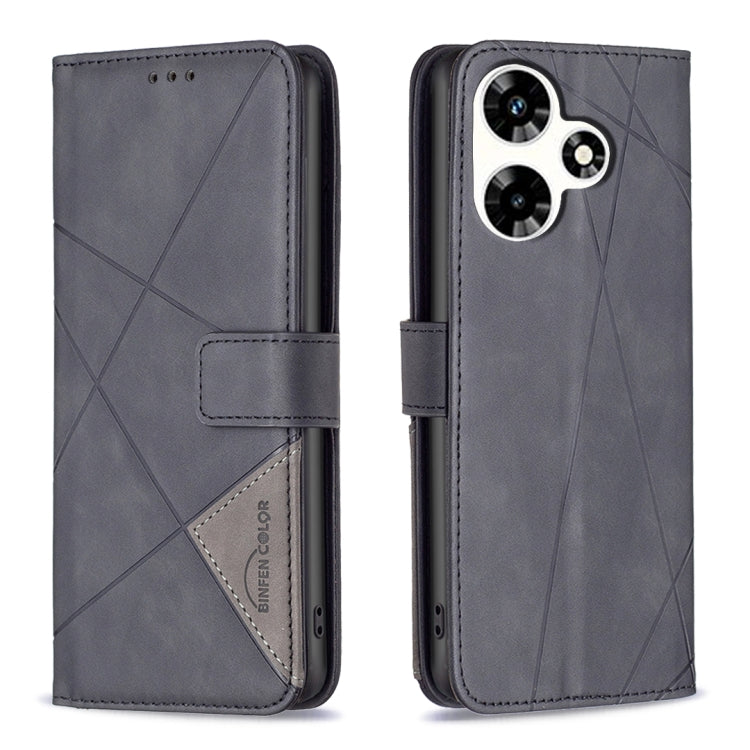 Magnetic Buckle Rhombus Texture Leather Phone Case, For Infinix Note 30 Pro, For Infinix Note 30 VIP, For Infinix Hot 30