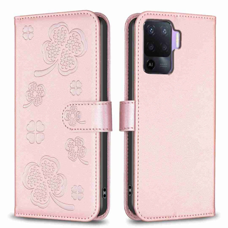 Four-leaf Embossed Leather Phone Case, For OPPO Find X6 Pro, For OPPO Find X6, For OPPO A78 5G, For OPPO A98 5G, For OPPO A17, For OPPO A57 4G, For OPPO A96 5G / Reno7 Z, For OPPO A76 5G / A36 4G