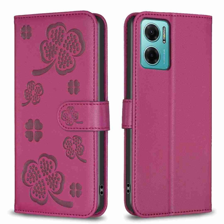 Four-leaf Embossed Leather Phone Case, For Xiaomi Redmi 10 5G / Note 11E, For Xiaomi Redmi 9C / 10A, For Xiaomi Redmi 10C, For Xiaomi Mi 11i / Poco F3, For Xiaomi Redmi 10 / Note 11 4G, For Xiaomi Redmi Note 11 Pro Global, For Xiaomi 11T / 11T Pro