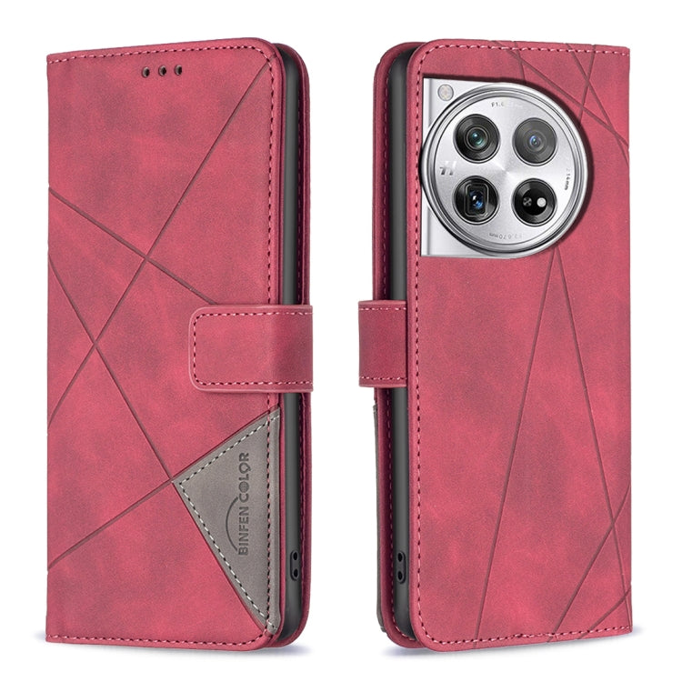BF05 Magnetic Buckle Rhombus Texture Leather Phone Case, For OnePlus 13, For OnePlus Nord 4, For OnePlus Nord CE4 Lite Global, For OnePlus 12R, For OnePlus 12 5G
