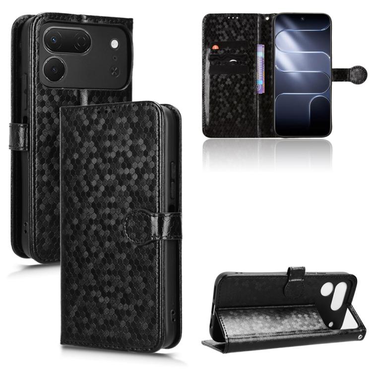Honeycomb Dot Texture Leather Phone Case, For Tecno Spark 50 Pro 4G, For Tecno Pova 8 Pro 5G, For Tecno Pova 8 5G, For Tecno Spark 50 5G, For Tecno Pova Curve 2 5G, For Tecno Spark 50 4G, For Tecno Camon 50 Pro 4G, For Tecno Camon 50 4G