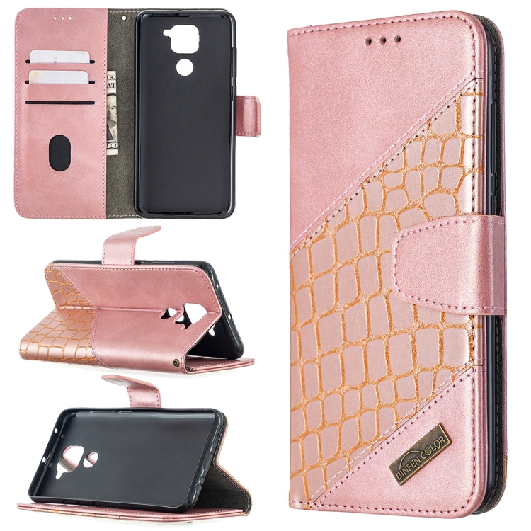 Matching Color Crocodile Texture Horizontal Flip PU Leather Case with Wallet & Holder & Card Slots, For Xiaomi Redmi 8 Pro, For Xiaomi Redmi Note 9