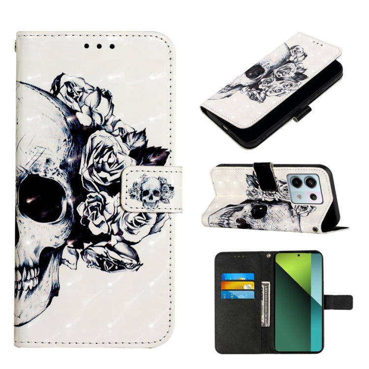 3D Painting Horizontal Flip Leather Phone Case, For Xiaomi Poco X6 Pro, For Xiaomi Redmi Note 13 5G Global, For Xiaomi Redmi 13C, For Xiaomi Redmi Note 13 Pro+ 5G, For Xiaomi Redmi Note 13 Pro 5G Global