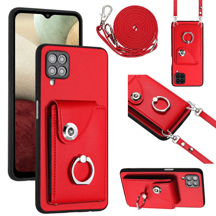 Organ Card Bag Ring Holder Phone Case with Long Lanyard, For Samsung Galaxy A13 4G, For Samsung Galaxy S22 Ultra 5G, For Samsung Galaxy S22+ 5G, For Samsung Galaxy S22 5G, For Samsung Galaxy S21 FE 5G, For Samsung Galaxy A52 5G, For Samsung Galaxy A12