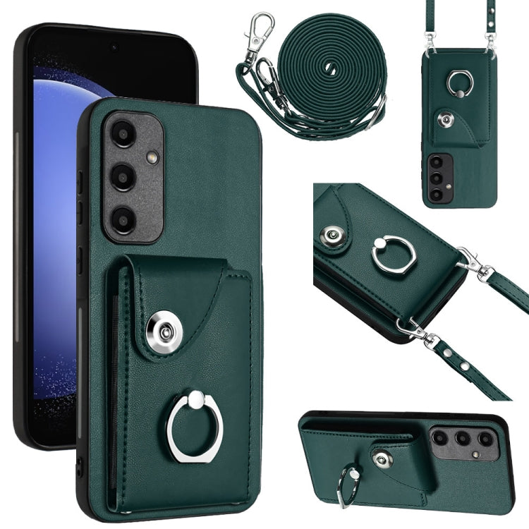 Organ Card Bag Ring Holder Phone Case with Long Lanyard, For Samsung Galaxy A55, For Samsung Galaxy A35, For Samsung Galaxy S24 Ultra 5G, For Samsung Galaxy S24+ 5G, For Samsung Galaxy S24 5G, For Samsung Galaxy A15 4G, For Samsung Galaxy A05
