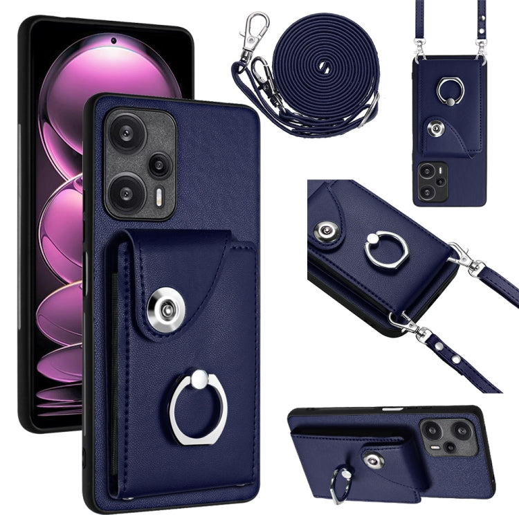 Organ Card Bag Ring Holder Phone Case with Long Lanyard, For Xiaomi Redmi Note 12 Turbo, For Xiaomi Redmi K60 / K60 Pro, For Xiaomi Redmi Note 12S 4G Global, For Xiaomi Redmi 12 4G Global, For Xiaomi Redmi Note 12 Pro+ 5G Global