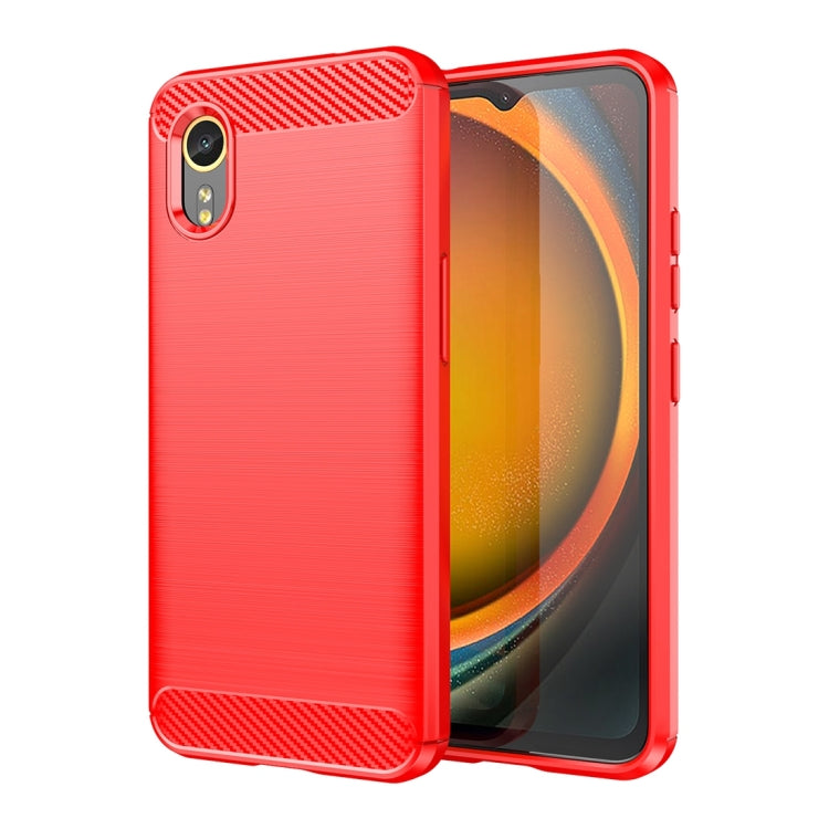 Carbon Fiber Brushed Texture TPU Phone Case, For Samsung Galaxy Xcover 7 Pro, For Samsung Galaxy Jump 3, For Samsung Galaxy Xcover 7