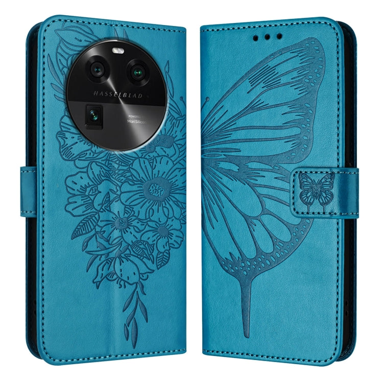 Embossed Butterfly Leather Phone Case, For OPPO Find X7 Ultra, For OPPO A2 Pro 5G / A3 Pro China, For OPPO Reno9 A JP Version, For OPPO A98 5G / F23 5G India, For OPPO Find X6 Pro, For OPPO Find X6