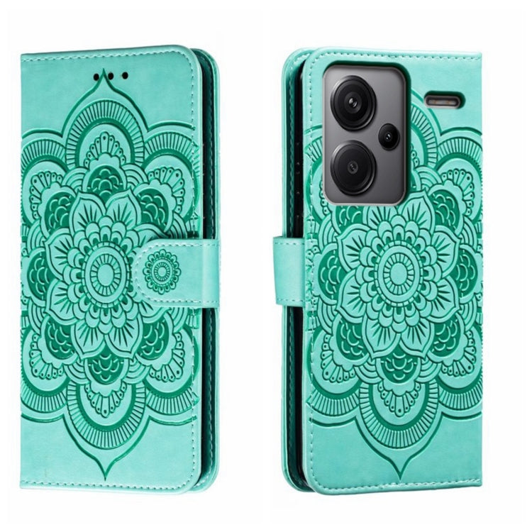 Sun Mandala Embossing Pattern Phone Leather Case, For Xiaomi Redmi A3, For Xiaomi Redmi Note 13 Pro 4G, For Xiaomi Redmi Note 13 4G, For Xiaomi Redmi Note 13R Pro, For Xiaomi 14 Ultra, For Xiaomi Redmi Note 13 Pro+