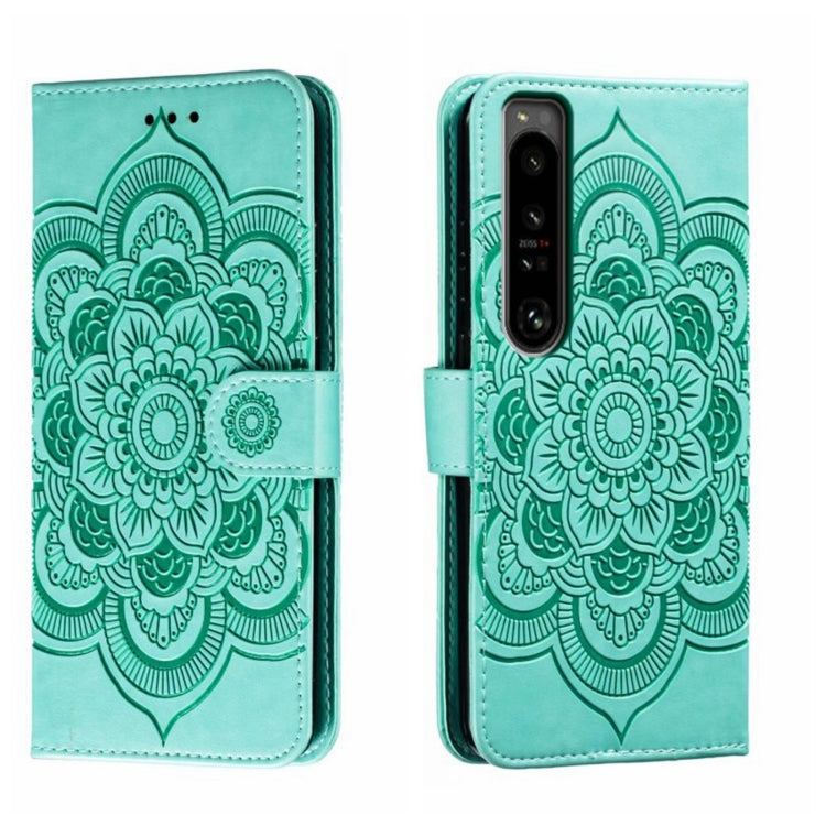 Sun Mandala Embossing Pattern Phone Leather Case, For Sony Xperia 10 VII, For Sony Xperia 1 V, For Sony Xperia 10 V, For Sony Xperia 5 IV, For Sony Xperia Ace III, For Sony Xperia 1 IV