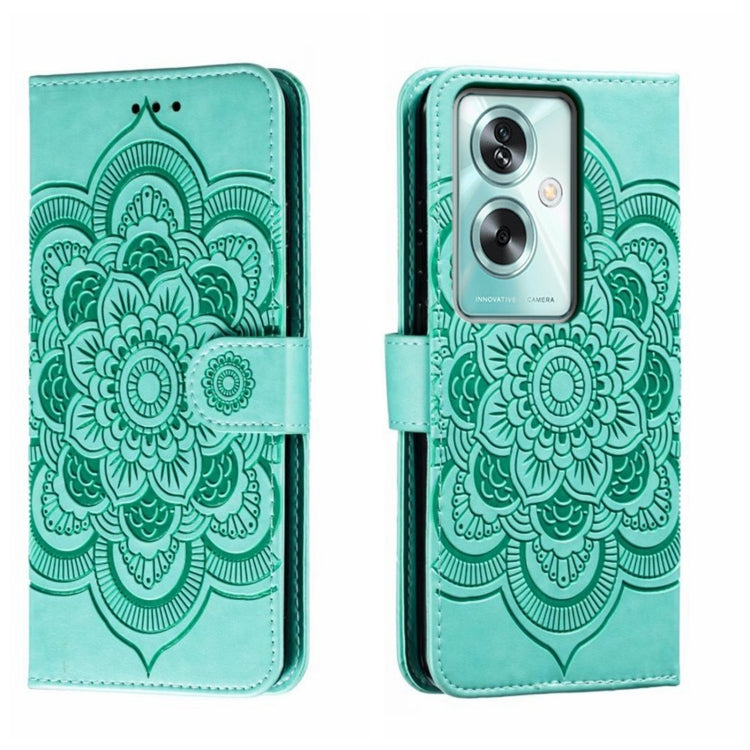 Sun Mandala Embossing Pattern Phone Leather Case, For OPPO A93 4G, For OPPO A53 2020, For OPPO A79 5G