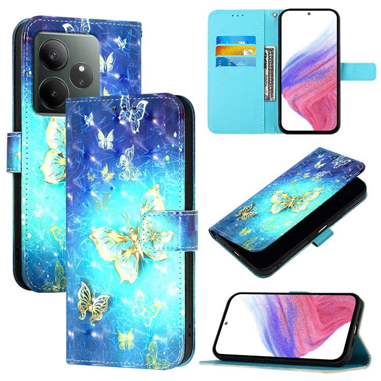 3D Painting Horizontal Flip Leather Phone Case, For Realme GT 6 5G Global / GT 6T 5G Global, For Realme 12+ / Narzo 70 Pro 5G India, For Realme 12 5G Global, For Realme Note 50 / C51 / C53 / Narzo N53, For Realme 12 Pro / Realme 12 Pro+