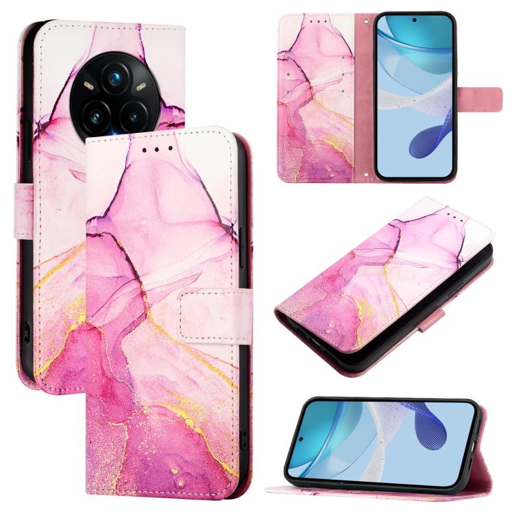 PT003 Marble Pattern Flip Leather Phone Case, For Realme 14 Pro+ 5G, For Realme 14 Pro 5G, For Realme GT 7 Pro, For Realme 13 Pro 5G / 13 Pro+ 5G, For Realme GT 6 5G Global, For Realme GT 6T 5G Global, For Realme 12+ 5G Global / Narzo 70 Pro India