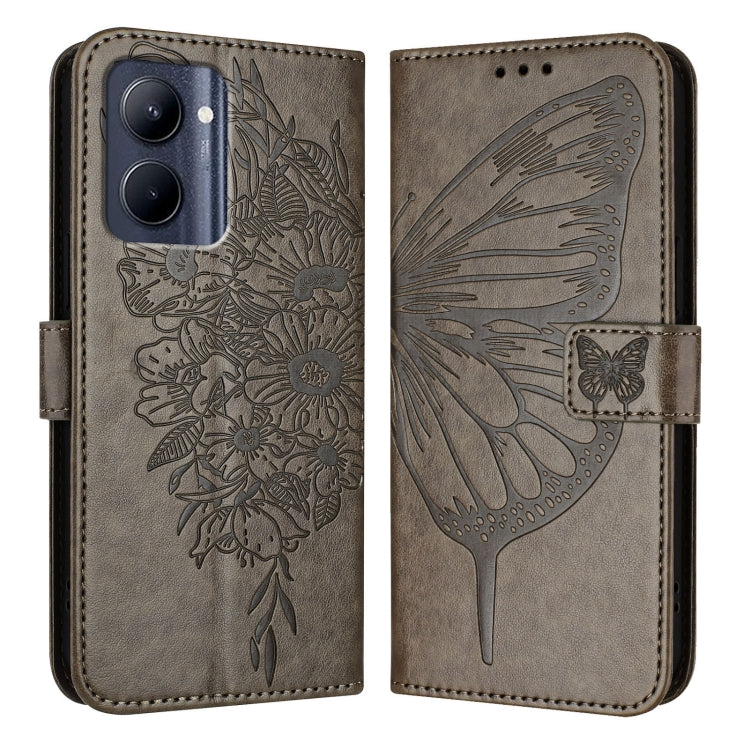 Embossed Butterfly Leather Phone Case, For Realme GT5 240W / GT5 5G, For Realme 11 5G Global / 11X 5G, For Realme C53 India/Narzo N53 4G Global, For Realme Narzo 60 Pro Global, For Realme C65 4G Global, For Realme C33 2022 / C33 2023 Global