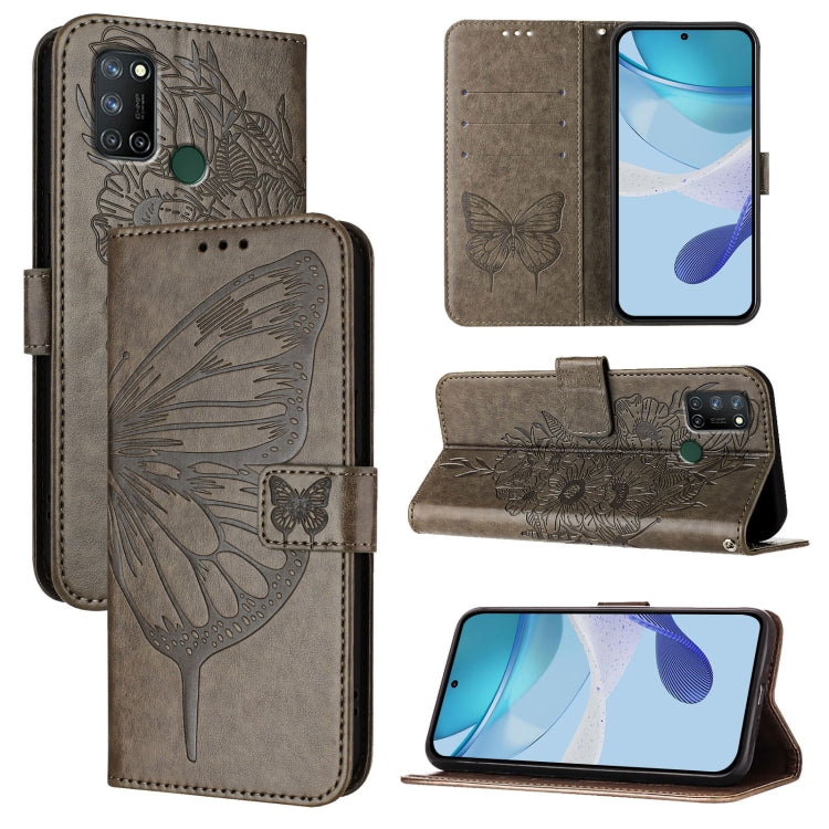 Embossed Butterfly Leather Phone Case, For Realme C17 / 7i