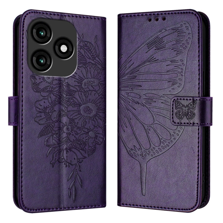 Embossed Butterfly Leather Phone Case, For itel RS4 S666LN, For itel S24, For Itel P55+, For Itel P55 4G, For Itel A05s, For Itel A70
