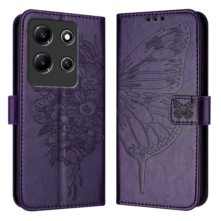 Embossed Butterfly Leather Phone Case, For Infinix Zero 30 4G, For Infinix Zero 30 5G, For Infinix Hot 30 5G, For Infinix Smart 7 India / 7 HD / 7 Plus, For Infinix Note 30 Pro / Note 30 5G, For Infinix Note 30i