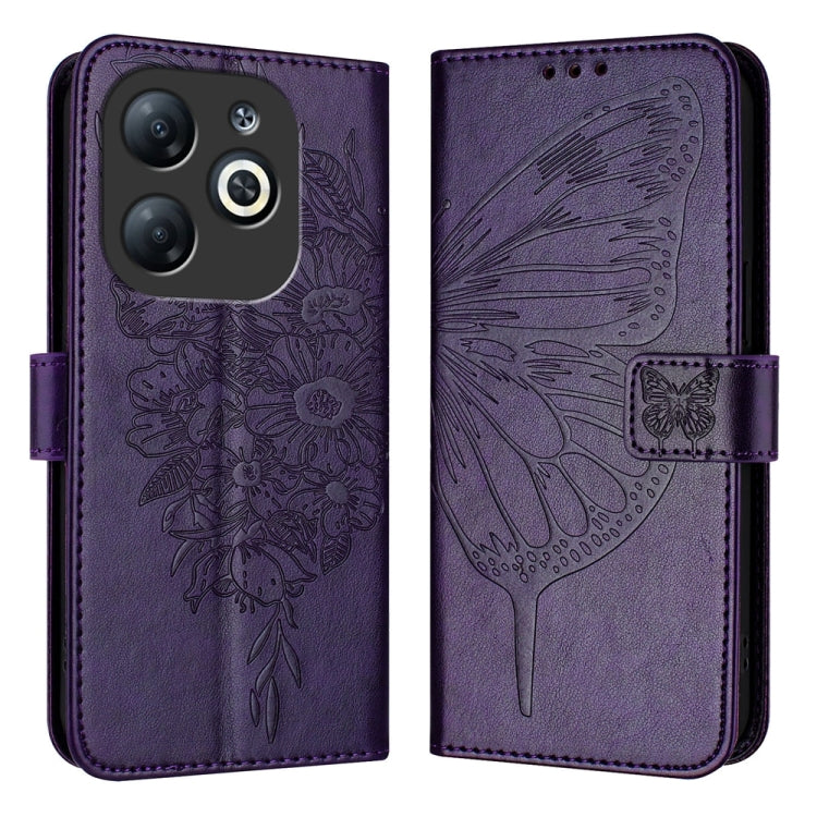 Embossed Butterfly Leather Phone Case, For Infinix Note 40 Pro 5G, For Infinix Note 40, For Infinix Note 40 5G, For Infinix Hot 40 / Hot 40 Pro, For Infinix Hot 40i, For Infinix Smart 8