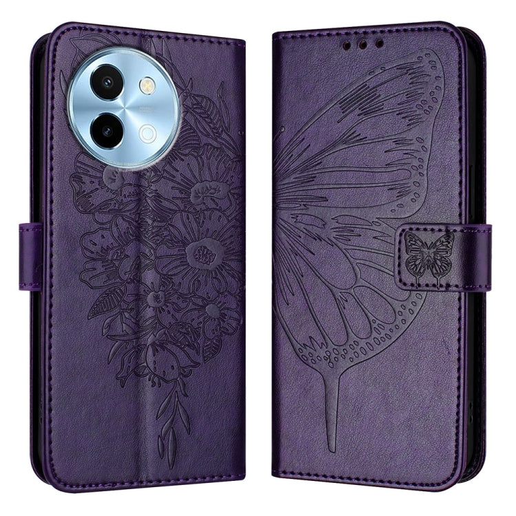 Embossed Butterfly Leather Phone Case, For vivo Y300, For vivo S19 Pro, For vivo S19, For vivo Y28 4G, For vivo X100s 5G, For vivo Y38 5G
