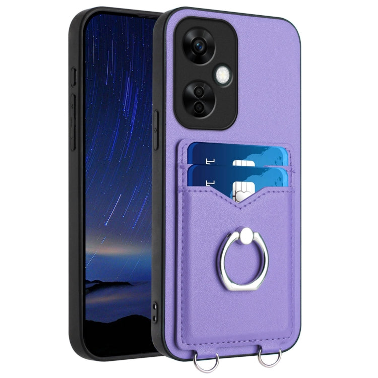 R20 Ring Card Holder Phone Case, For OnePlus 13T, For OnePlus Ace 5 / Ace 5 Pro, For OnePlus Nord CE4 / OPPO K12 5G, For OnePlus Nord CE3 Lite