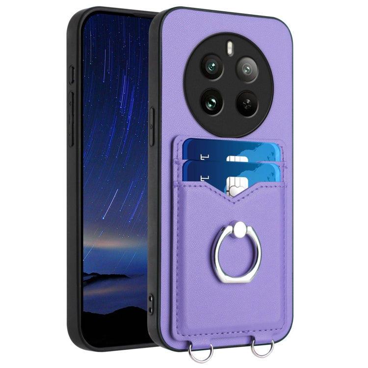 R20 Ring Card Holder Phone Case, For Realme 14, For Realme 14 Pro+, For Realme 14 Pro, For Realme GT Neo6 SE, For Realme GT Neo6 / GT 6T 5G, For Realme 12 Pro / 12 Pro+, For Realme P1 Pro 5G, For Realme Narzo 70 Pro 5G