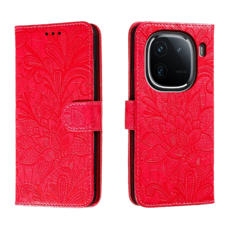 Lace Flower Embossing Flip Leather Phone Case, For vivo iQOO 15, For vivo Y500 5G, For vivo Y38, For vivo iQOO Z9X, For vivo S18E, For vivo S18, For vivo iQOO 12 Pro, For vivo iQOO 12