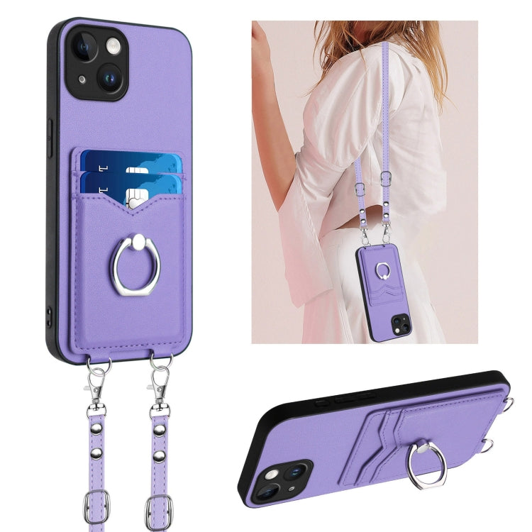 R20 Crossbody Rope Ring Card Holder Phone Case, For iPhone 18 Pro / 17 Pro, For iPhone 18 Pro Max / 17 Pro Max, For iPhone 17, For iPhone Air, For iPhone 15 Pro Max, For iPhone 15 Pro, For iPhone 15 Plus, For iPhone 15